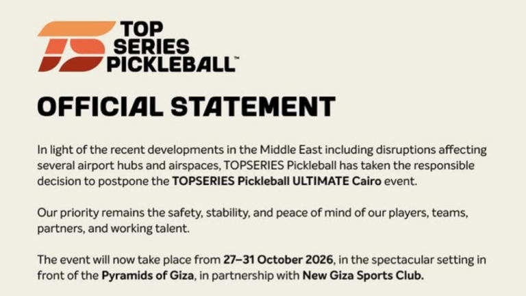 Aplazado el TOPSERIES Pickleball ULTIMATE Cairo TopSeriescairo Dinkeando