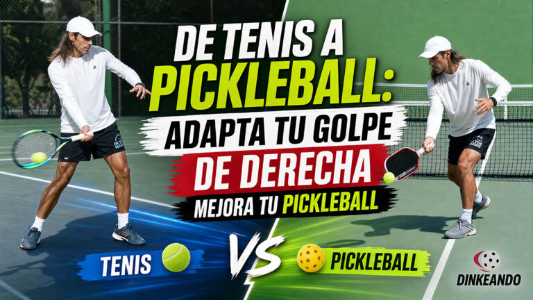¿Vienes del tenis? Estas son las claves para adaptar tu derecha al pickleball Tenis a pickleball derecha Dinkeando